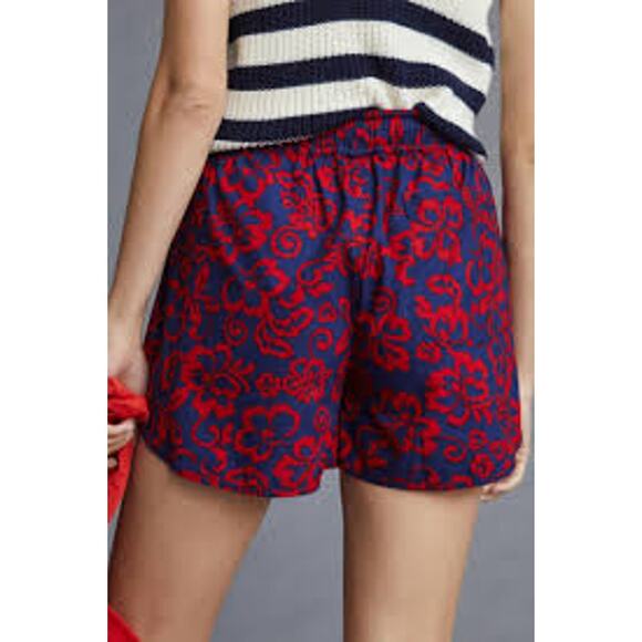 Sundry Aloha Floral Pull On Shorts Navy Red Medium M NEW NWT - Picture 4 of 8